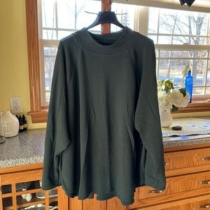 Mock neck tunic sweatshirt